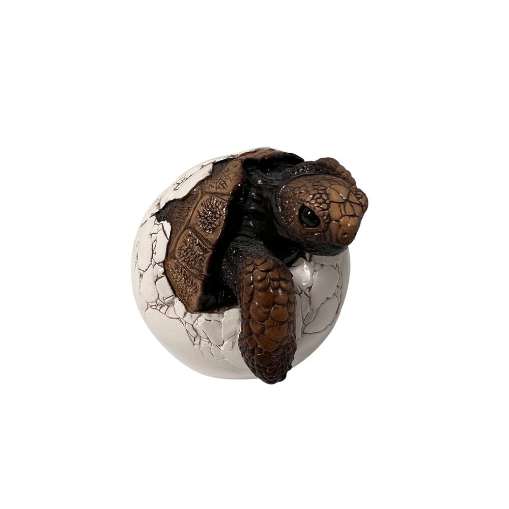 WINDSTONE EDITIONS Vintage 1987 Hatching Galapagos Tortoise Egg Figurine PENA